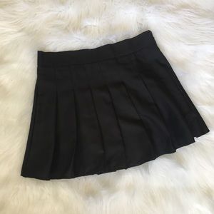 Black Pleated Tennis Skirt